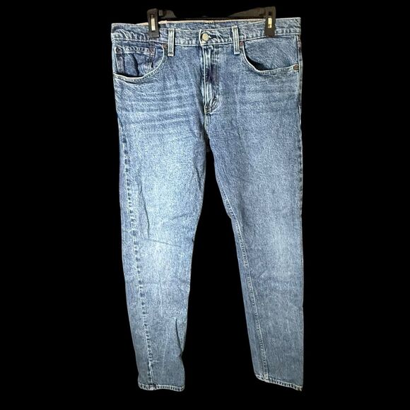 Levis 512 Jeans Mens 34 x 34 Blue Slim Tapered Fit Medium Wash Denim Pants - Picture 1 of 11